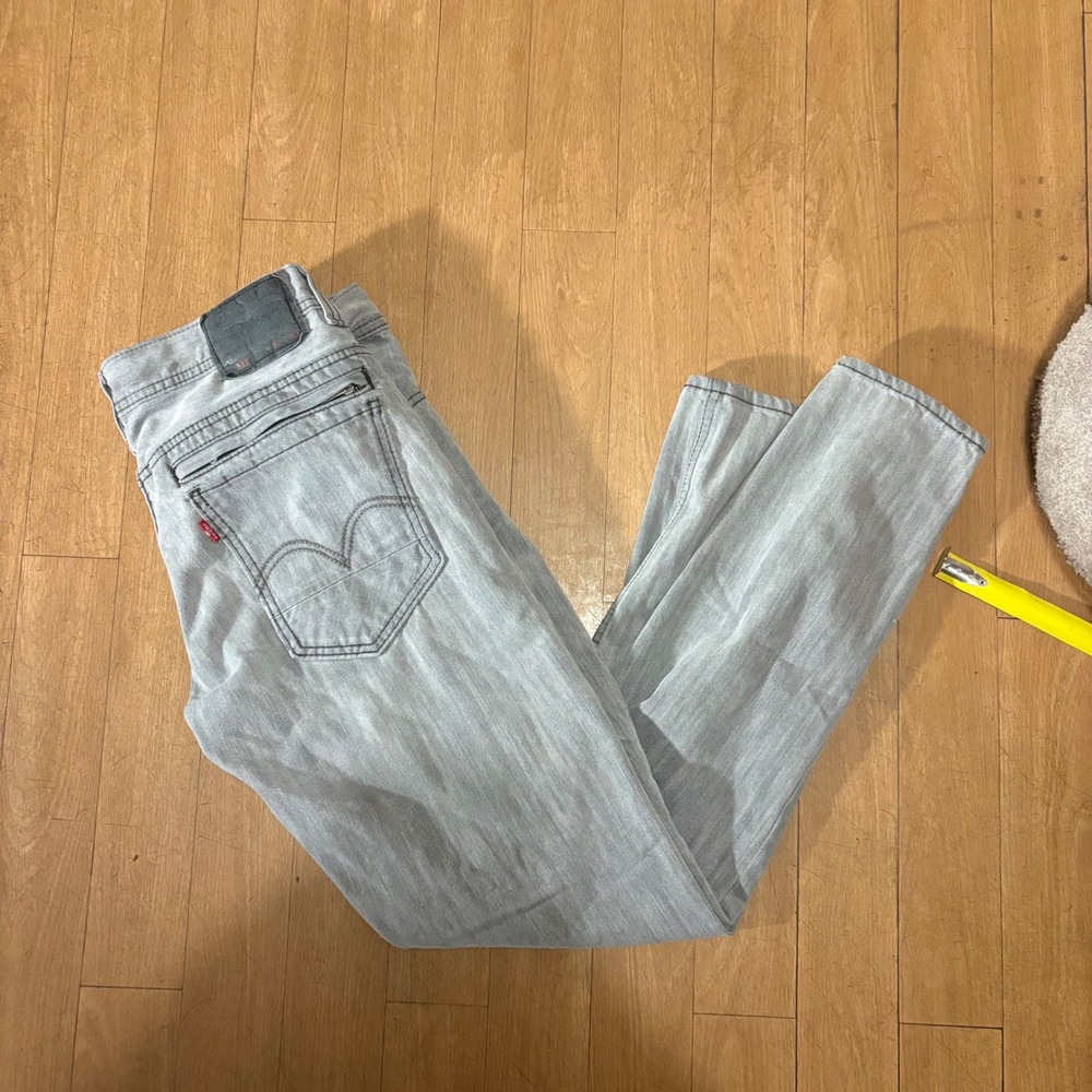 Levis 511 Skinny Jeans Mens 32x30 Light Gray Denim Slim Fit Pants
